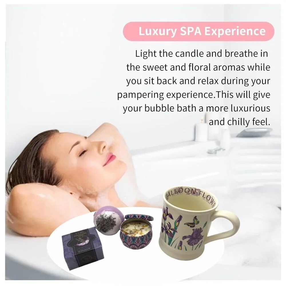 Pampering Spa Gift Basket - Floral Relaxation Set for Women & Special Events